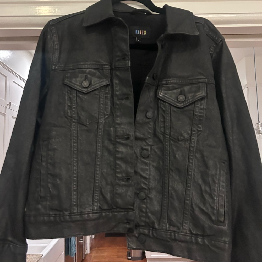 Rails Black Waxed Denim Jacket